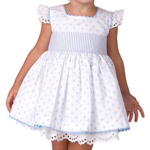 Quinper White Luxury Spotted Dress Rosa Bella