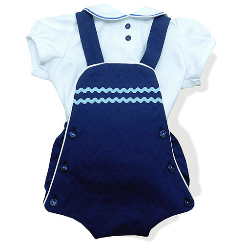 Royal Blue Luxury Baby Romper